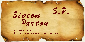 Simeon Parton vizit kartica